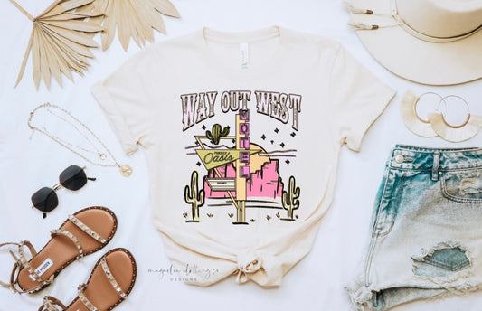 Way Out West {Clear Film Screen Print Transfer} - ADULT 10.5x9.5