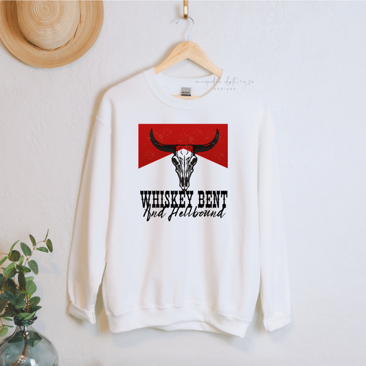 Whiskey Bent & Hell Bound {Clear Film Screen Print Transfer} - ADULT 10.5x9.5