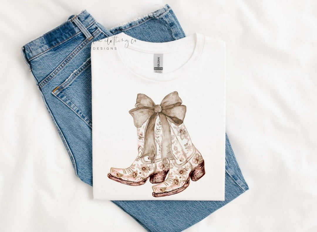 Floral Cowgirl {Clear Film Screen Print Transfer} - ADULT 10.5x9.7
