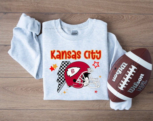 K C Retro Helmet {Clear Film Screen Print Transfer} - ADULT 11x9