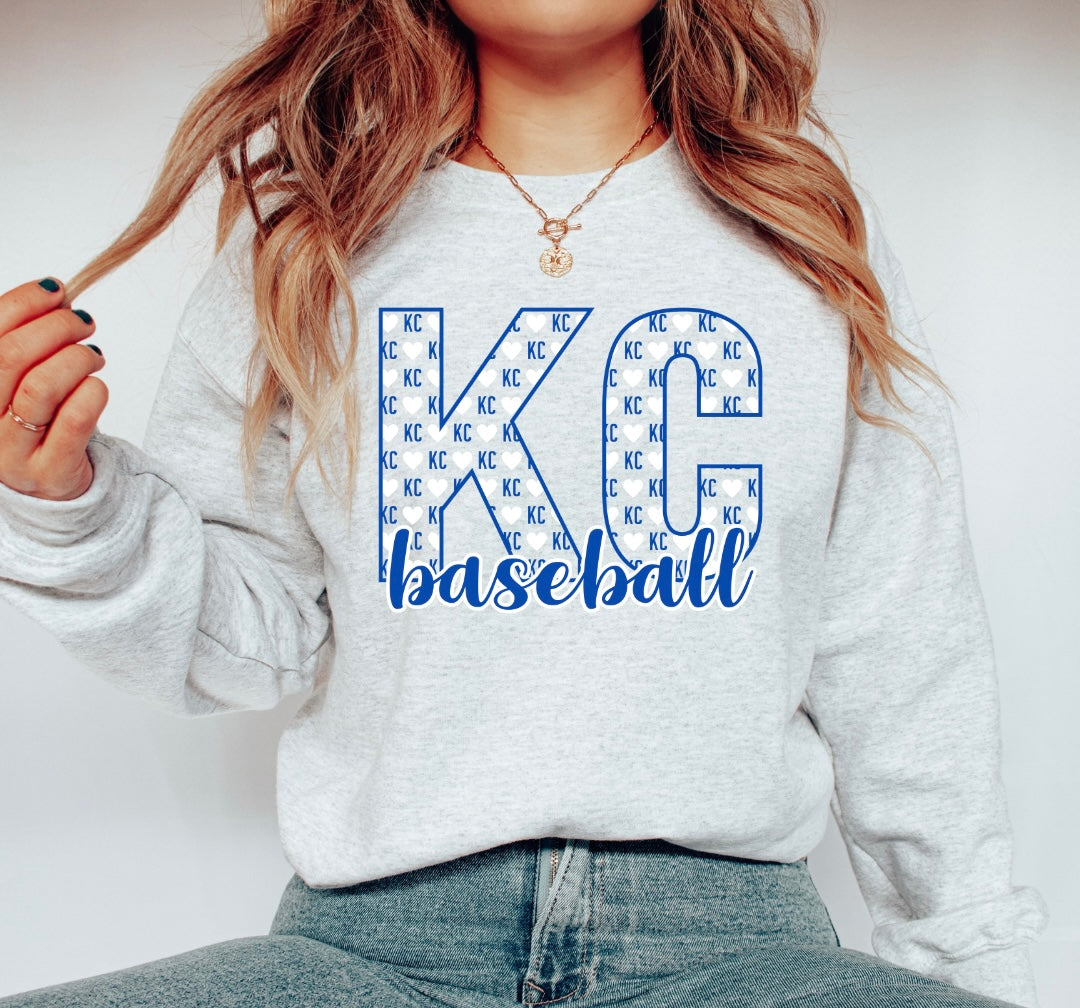 KC Baseball {Clear Film Screen Print Transfer} - ADULT 10.5x8.4