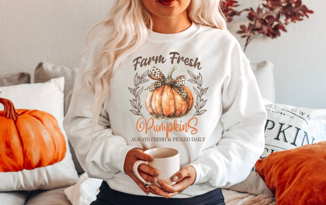 Farm Fresh Pumpkins {Clear Film Screen Print Transfer} - ADULT 10.5x9.5