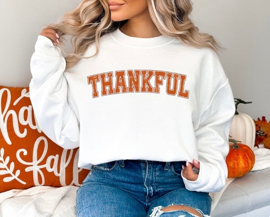 Thankful {Screen Print Transfer} - ADULT 10.5x3