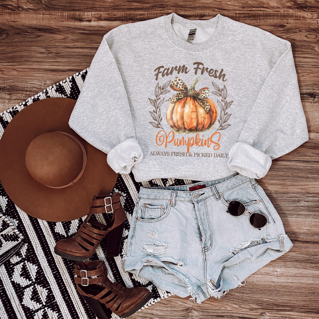 Farm Fresh Pumpkins {Clear Film Screen Print Transfer} - ADULT 10.5x9.5