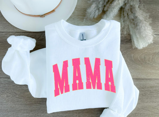 Pink Varsity Mama {Clear Film Screen Print Transfer} - ADULT 10.5x6.5