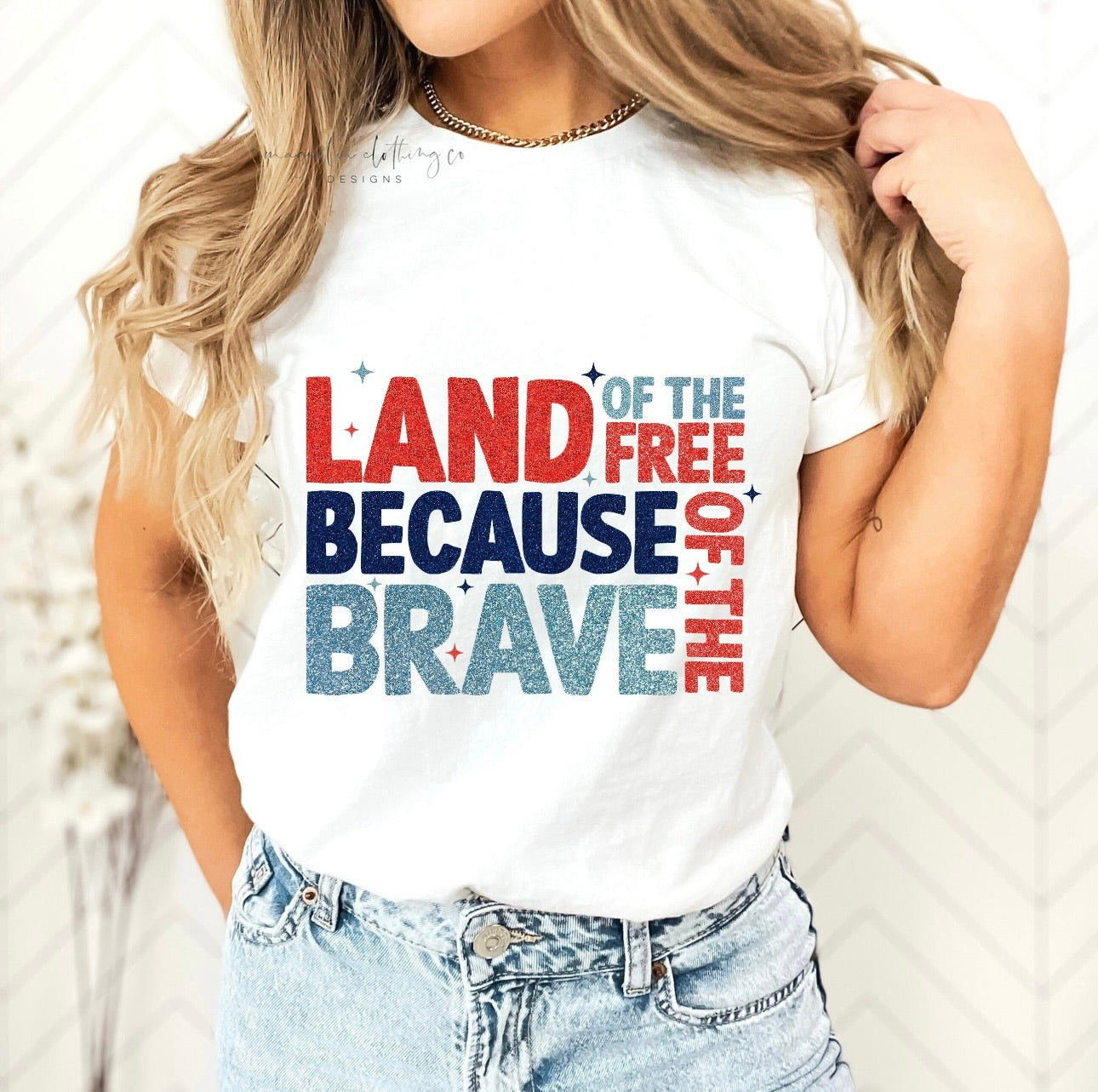 Land of the Free {Clear Film Screen Print Transfer} - ADULT 10.5x7.2