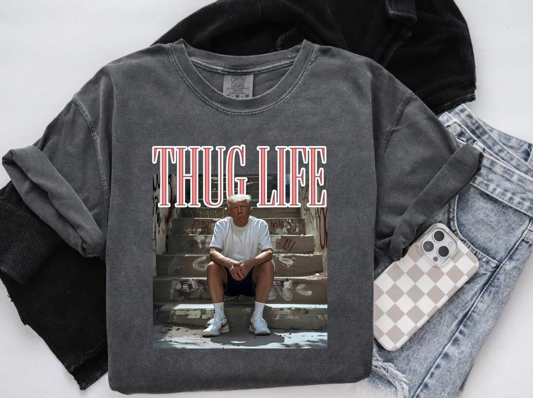 Thug Life {Clear Film Screen Print Transfer} - ADULT 10.5x9