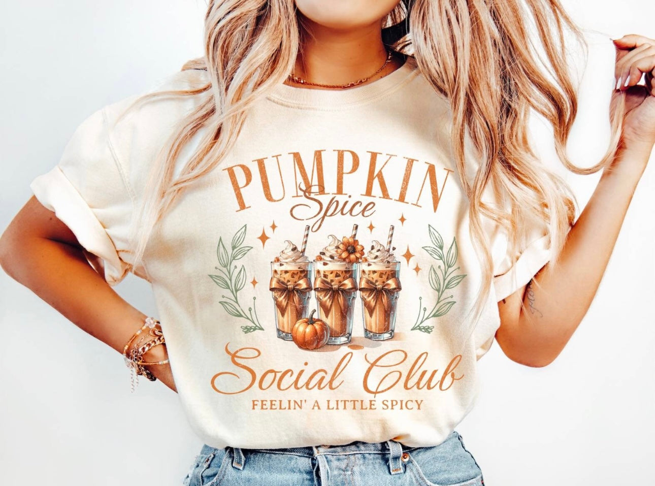 Pumpkin Spice Social Club {Clear Film Screen Print Transfer} - ADULT 10.5x10.5