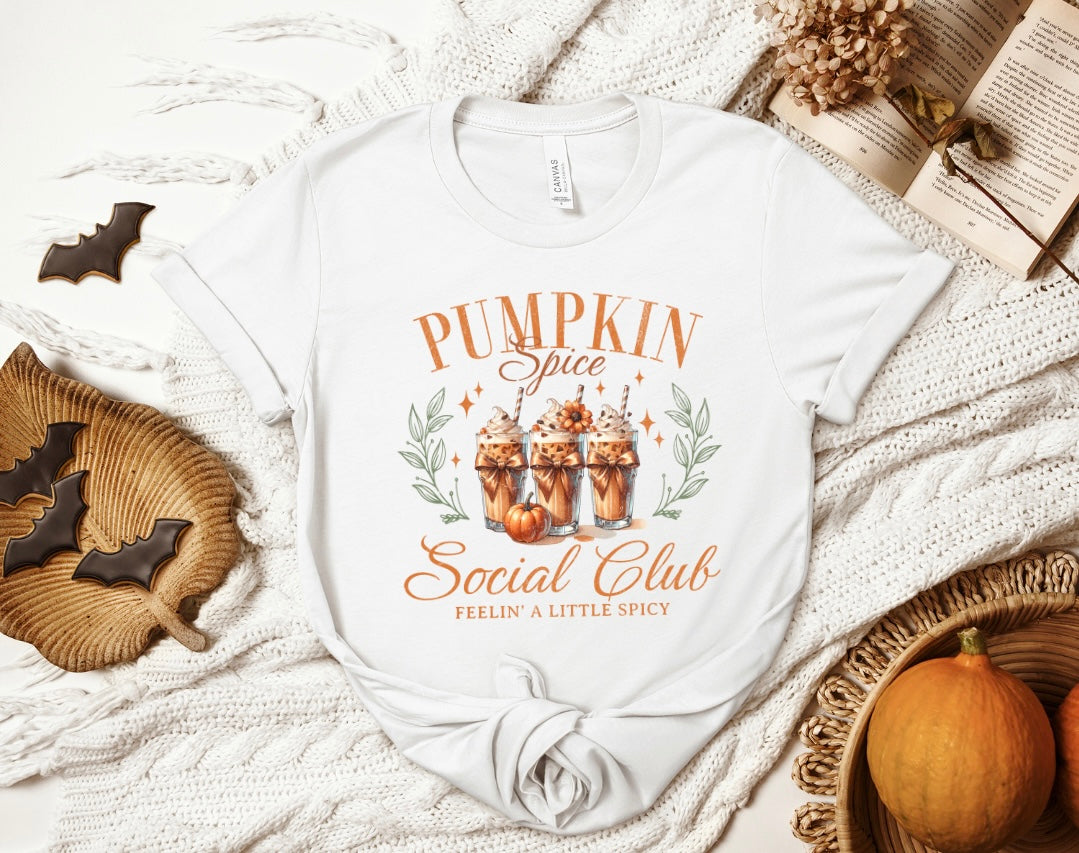 Pumpkin Spice Social Club {Clear Film Screen Print Transfer} - ADULT 10.5x10.5